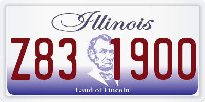 IL license plate Z831900
