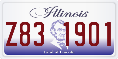 IL license plate Z831901