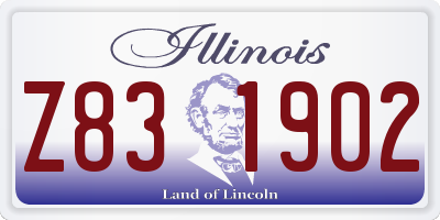 IL license plate Z831902