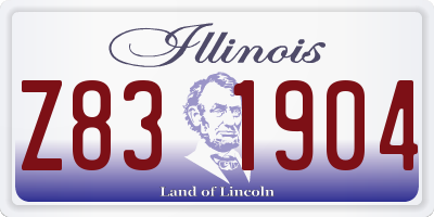 IL license plate Z831904