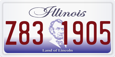 IL license plate Z831905