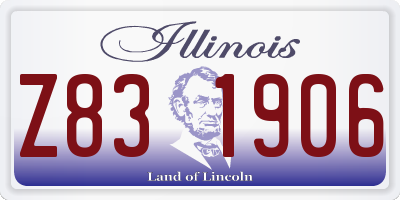 IL license plate Z831906