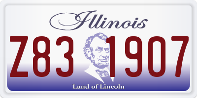 IL license plate Z831907