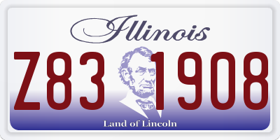IL license plate Z831908