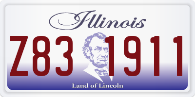 IL license plate Z831911