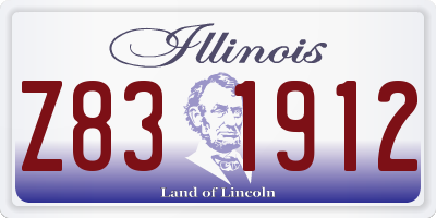 IL license plate Z831912