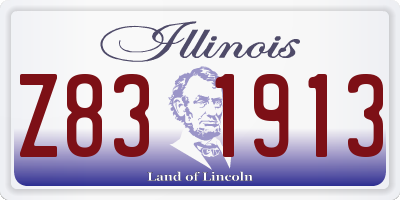 IL license plate Z831913