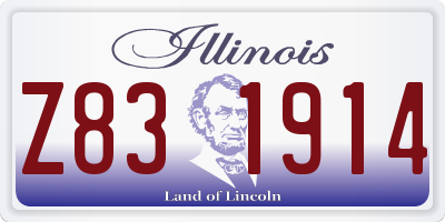 IL license plate Z831914