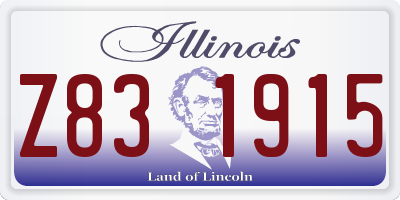 IL license plate Z831915