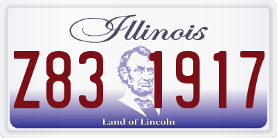 IL license plate Z831917