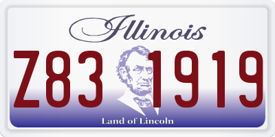 IL license plate Z831919