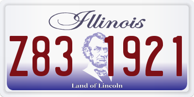 IL license plate Z831921