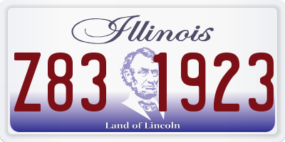 IL license plate Z831923