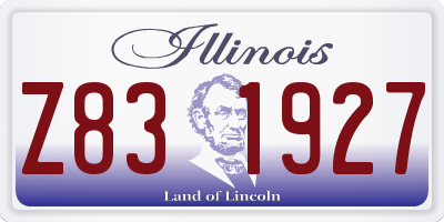 IL license plate Z831927