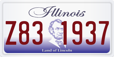 IL license plate Z831937