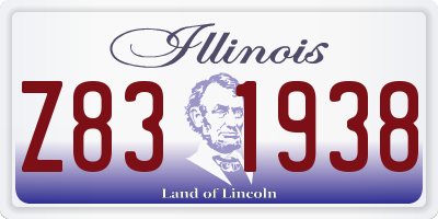 IL license plate Z831938
