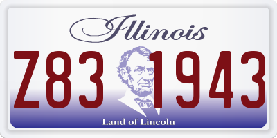 IL license plate Z831943