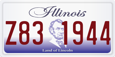 IL license plate Z831944