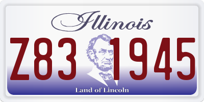 IL license plate Z831945