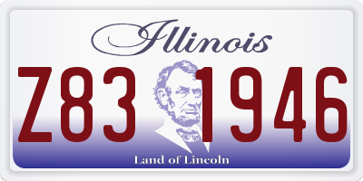 IL license plate Z831946