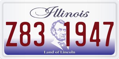 IL license plate Z831947