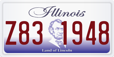 IL license plate Z831948