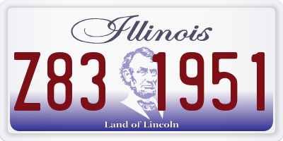 IL license plate Z831951