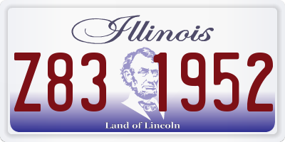 IL license plate Z831952