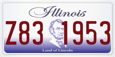 IL license plate Z831953