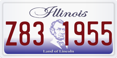 IL license plate Z831955
