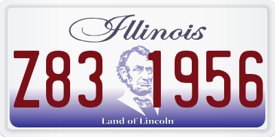 IL license plate Z831956