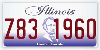 IL license plate Z831960