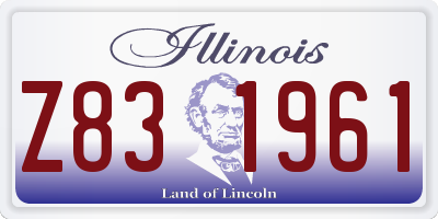 IL license plate Z831961