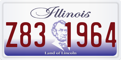 IL license plate Z831964