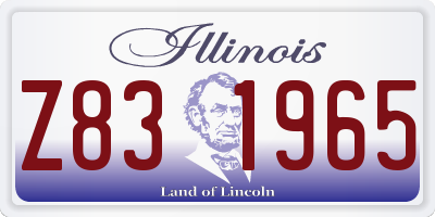 IL license plate Z831965