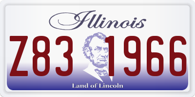 IL license plate Z831966