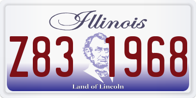 IL license plate Z831968