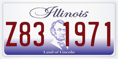 IL license plate Z831971