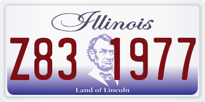 IL license plate Z831977