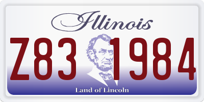 IL license plate Z831984