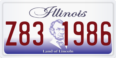 IL license plate Z831986