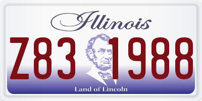 IL license plate Z831988