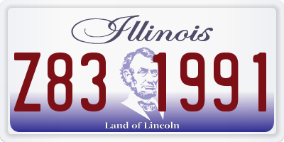 IL license plate Z831991