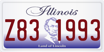 IL license plate Z831993