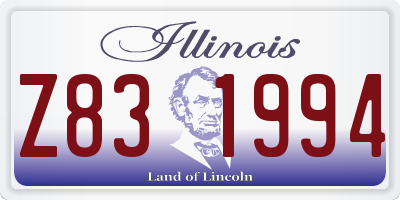 IL license plate Z831994
