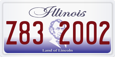IL license plate Z832002