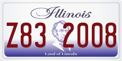 IL license plate Z832008