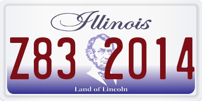 IL license plate Z832014