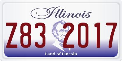 IL license plate Z832017