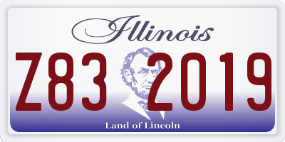 IL license plate Z832019